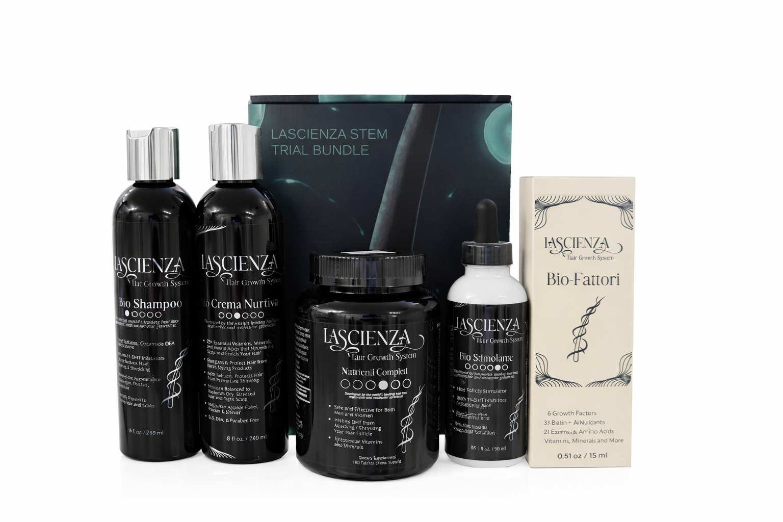 Complete Hair Growth Bundle - DHT Blocker, Supplements & Serums